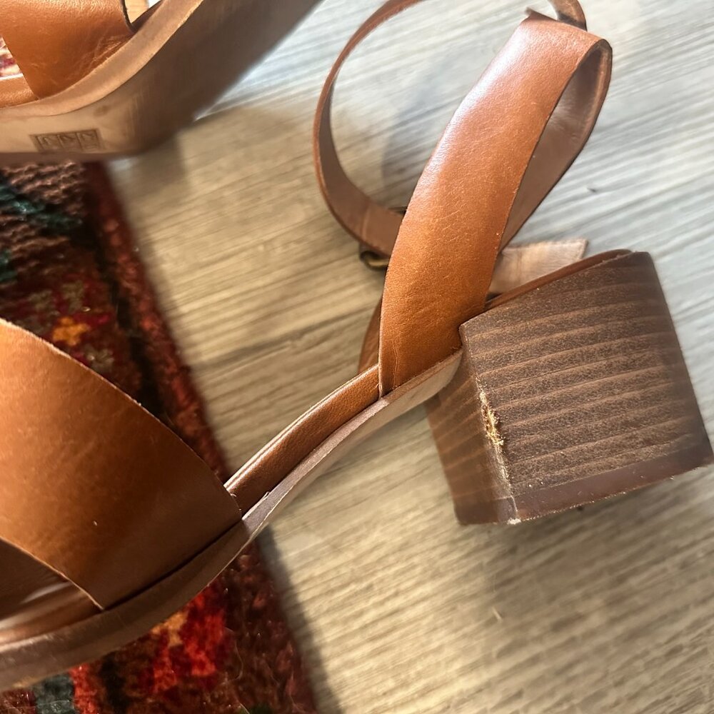 MADEWELL Kate Leather Heel Sandal - Size 10 - Picture 4 of 8